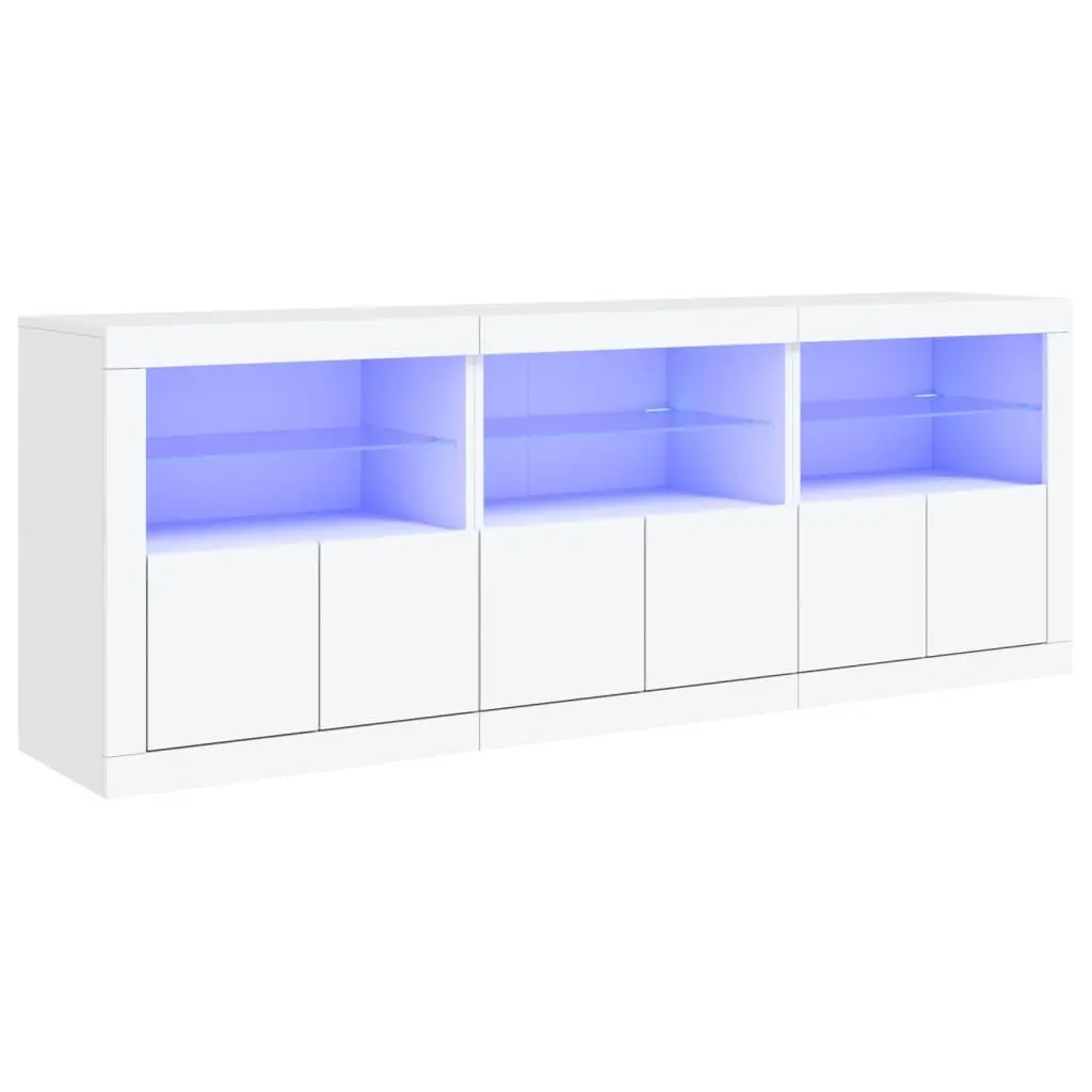 White Sideboard Cabinet with RGB LED Lights