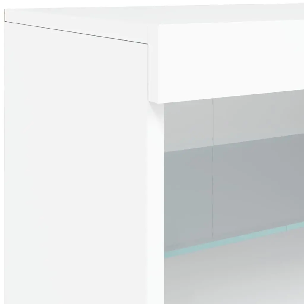 White Sideboard Cabinet with RGB LED Lights