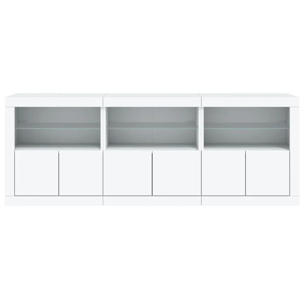 White Sideboard Cabinet with RGB LED Lights