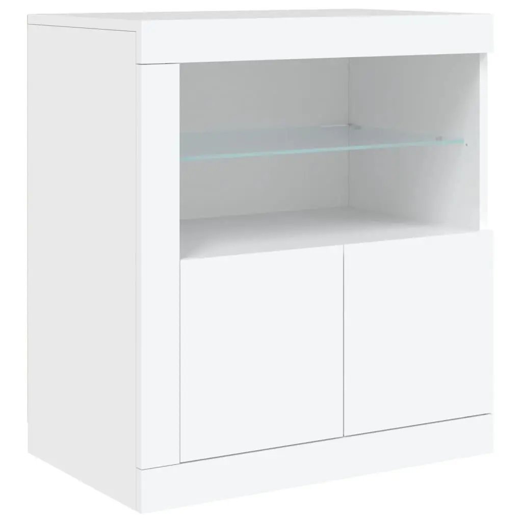 White Sideboard Cabinet with RGB LED Lights