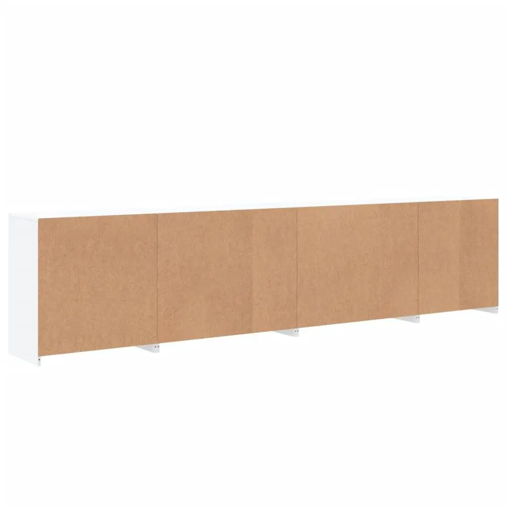 Sideboard Engineered Wood 283x37x67cm White with RGB LED Lights