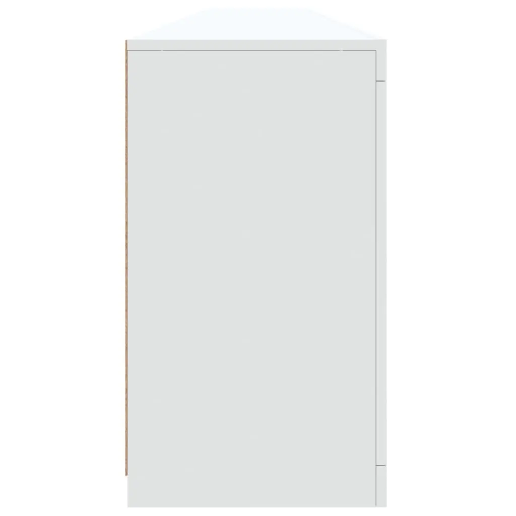 Sideboard Engineered Wood 283x37x67cm White with RGB LED Lights