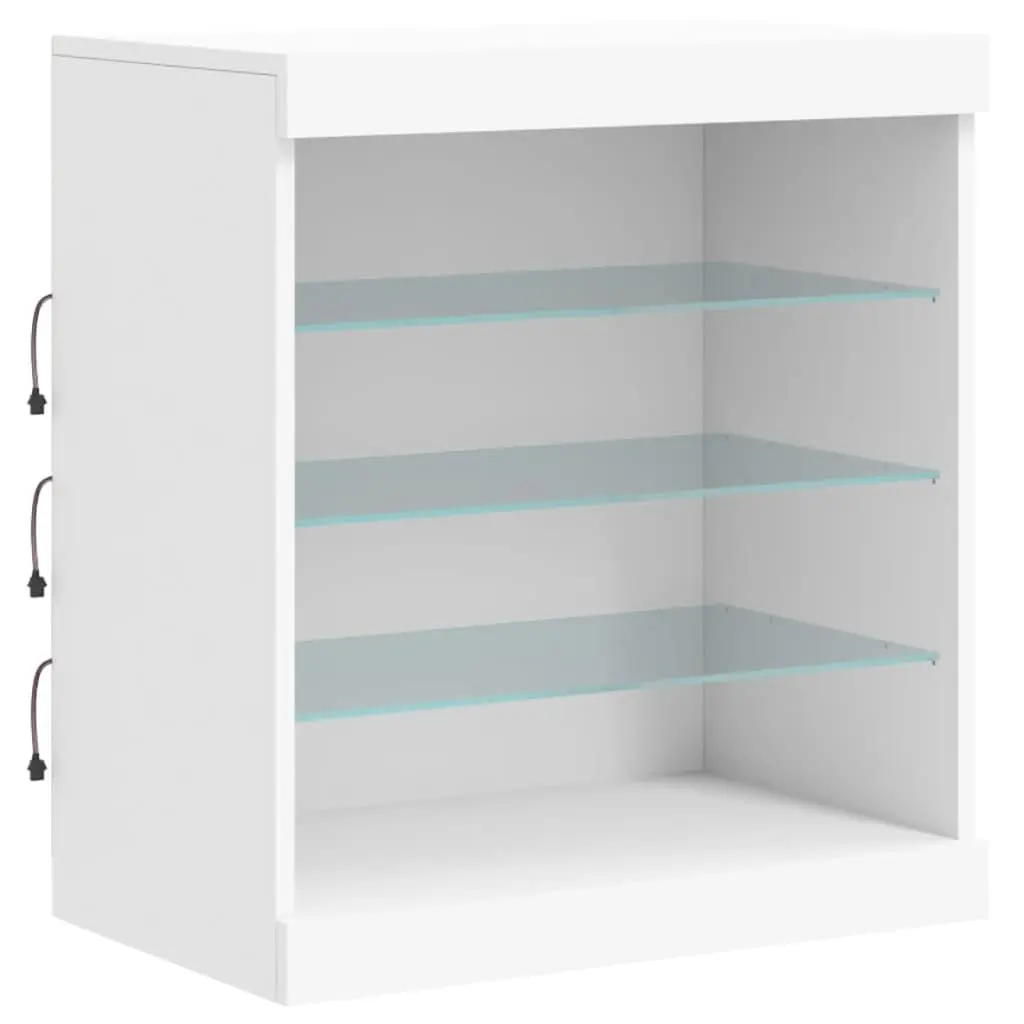 Sideboard Cabinet Engineered Wood 1815 x 370 x 670 mm White with RGB LED Lights