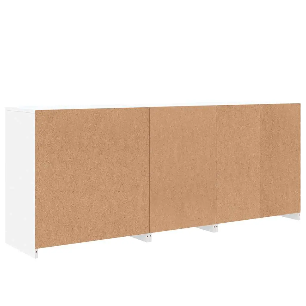 Sideboard Cabinet Engineered Wood 1815 x 370 x 670 mm White with RGB LED Lights