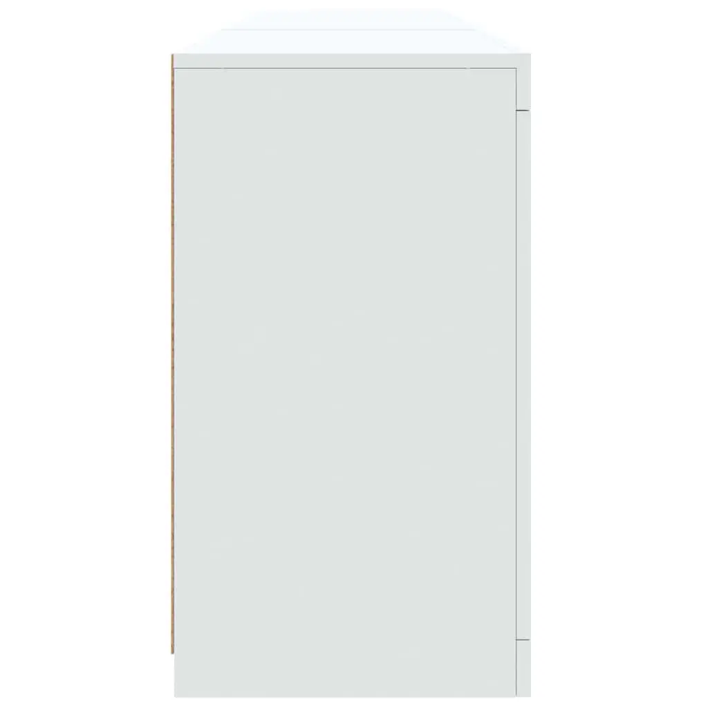 Sideboard Cabinet Engineered Wood 1815 x 370 x 670 mm White with RGB LED Lights
