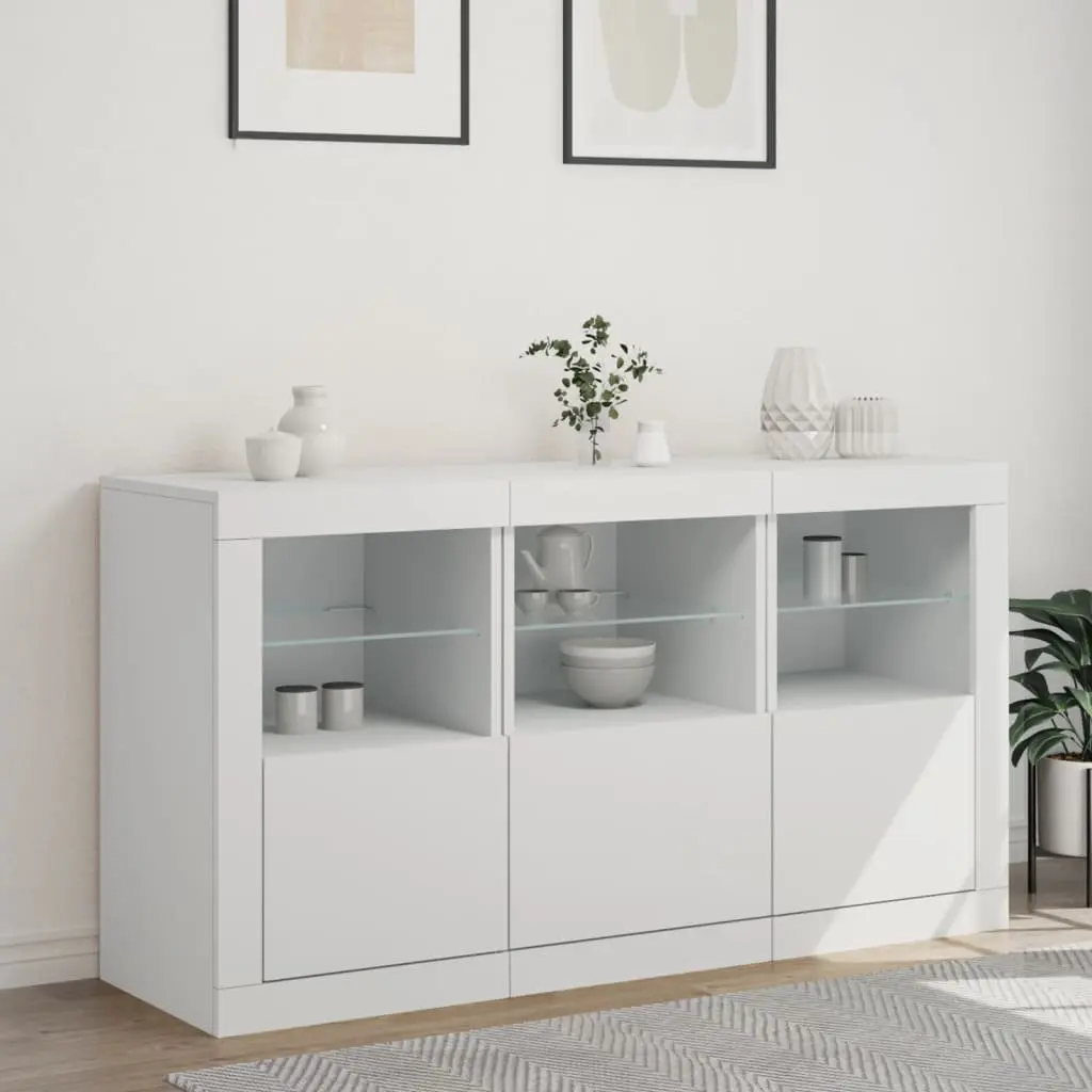 White Sideboard with RGB LED Lighting