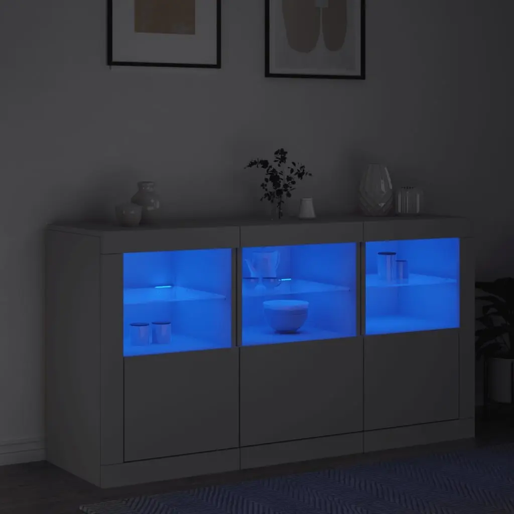 White Sideboard with RGB LED Lighting