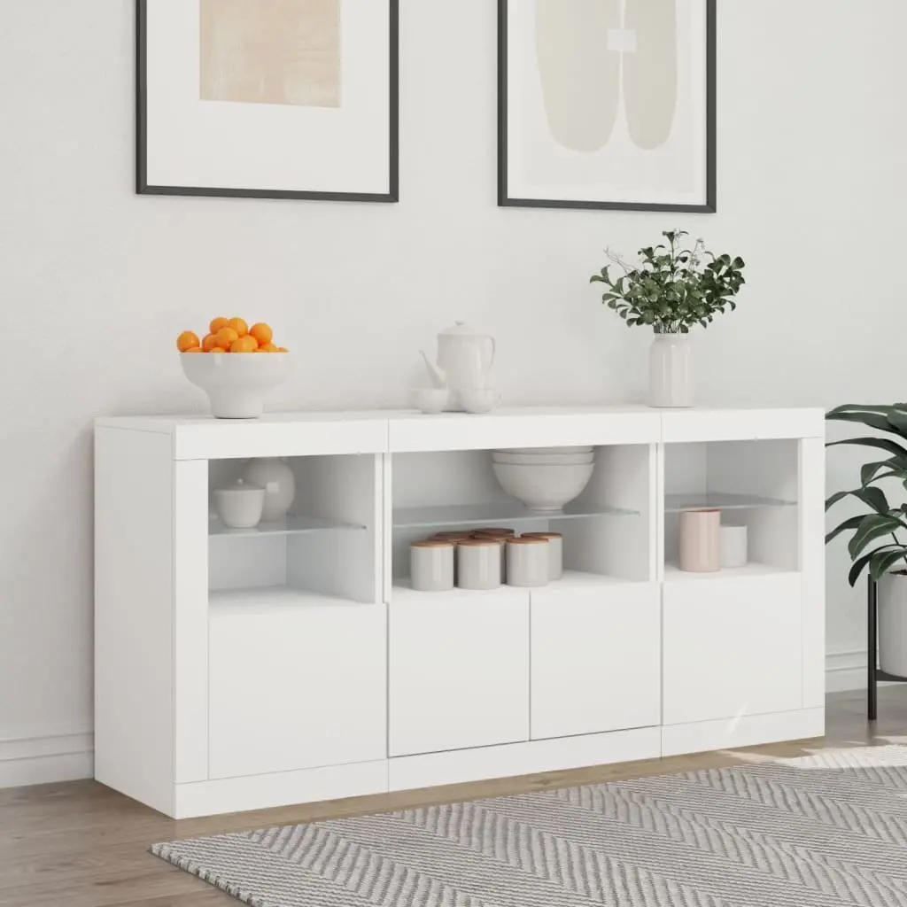 Sideboard Engineered Wood 142.5x37x67cm White