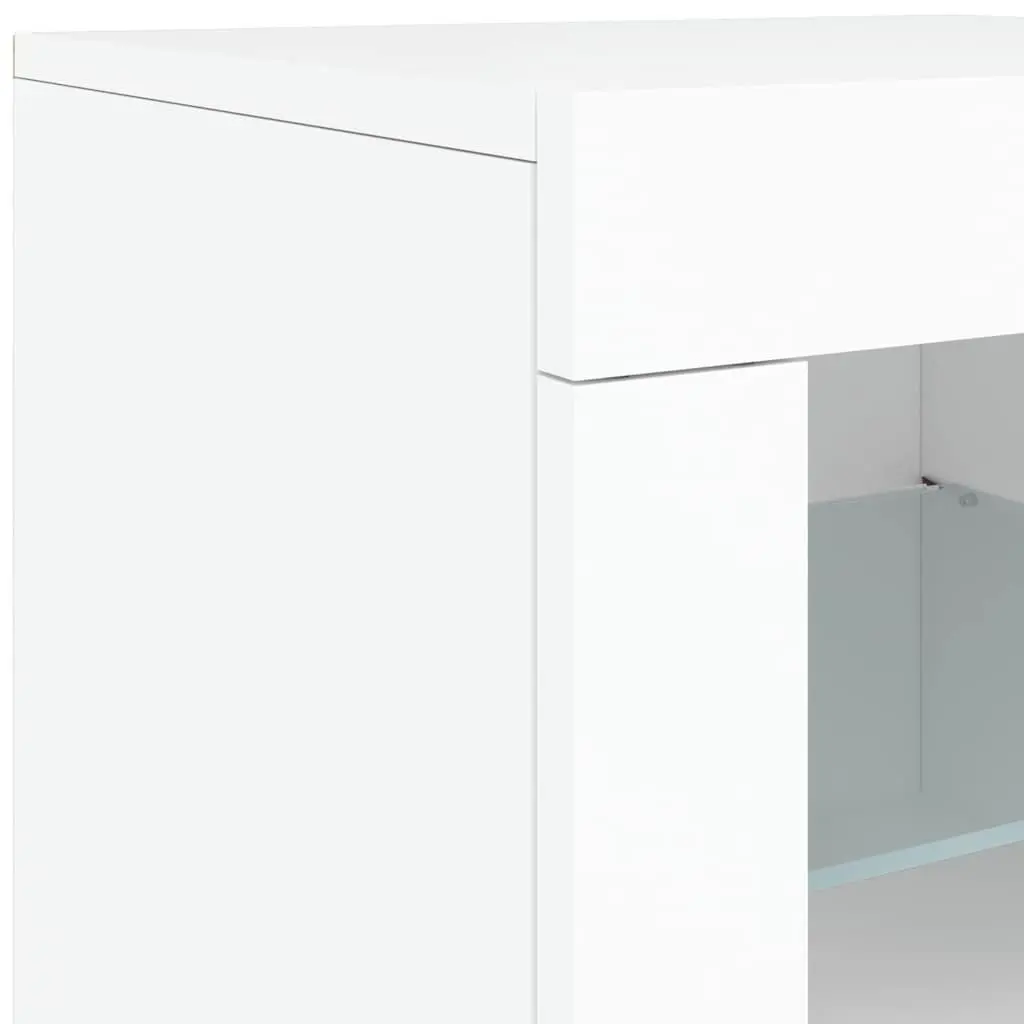 White Sideboard with RGB LED Lighting