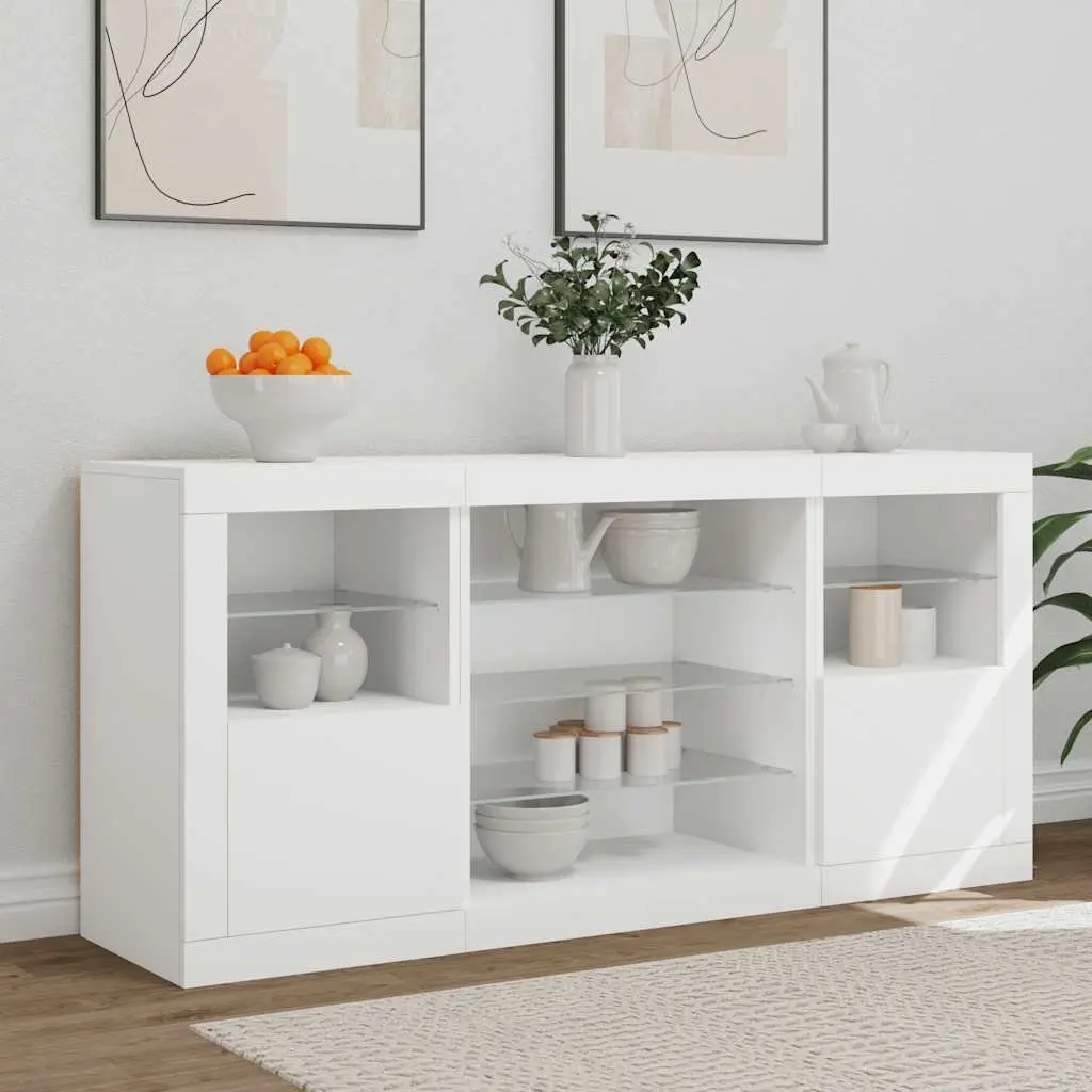 White Sideboard with RGB LED Lighting