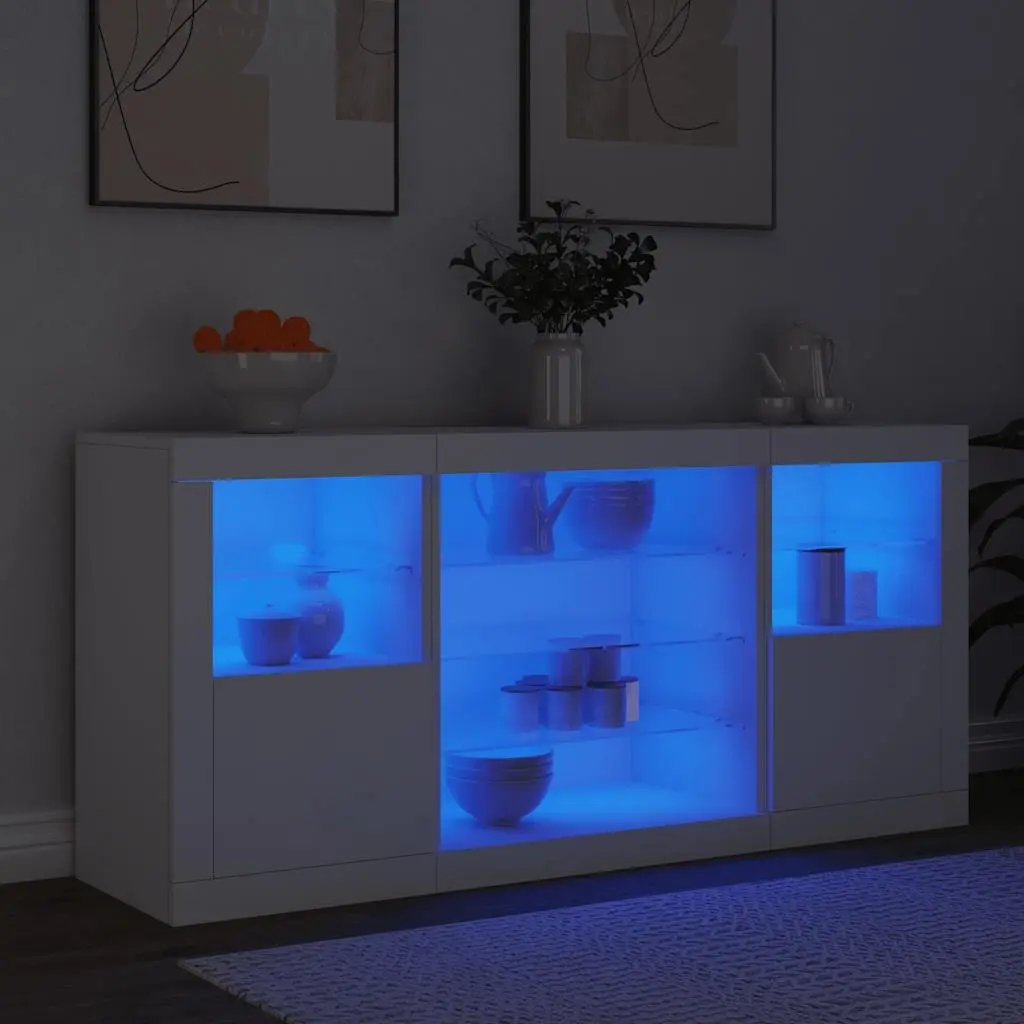 White Sideboard with RGB LED Lighting
