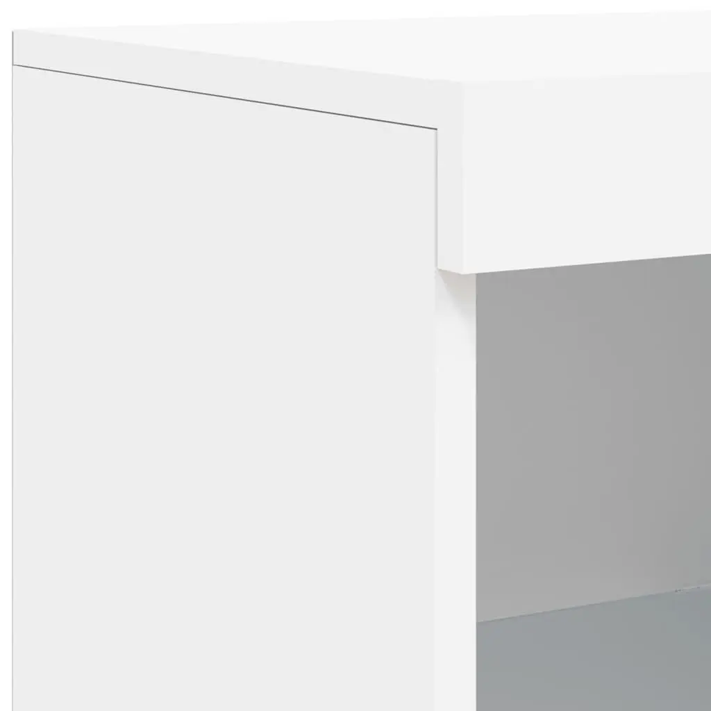 White Sideboard Cabinets with RGB LED Lights