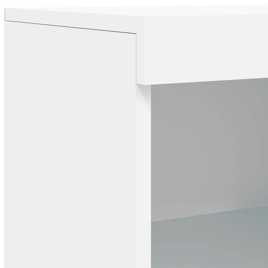 White Sideboard Cabinets with RGB LED Lights