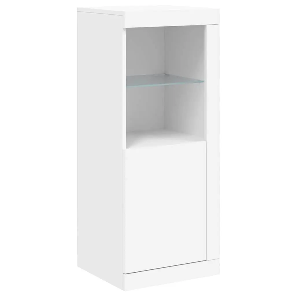 White Sideboard Cabinets with RGB LED Lights