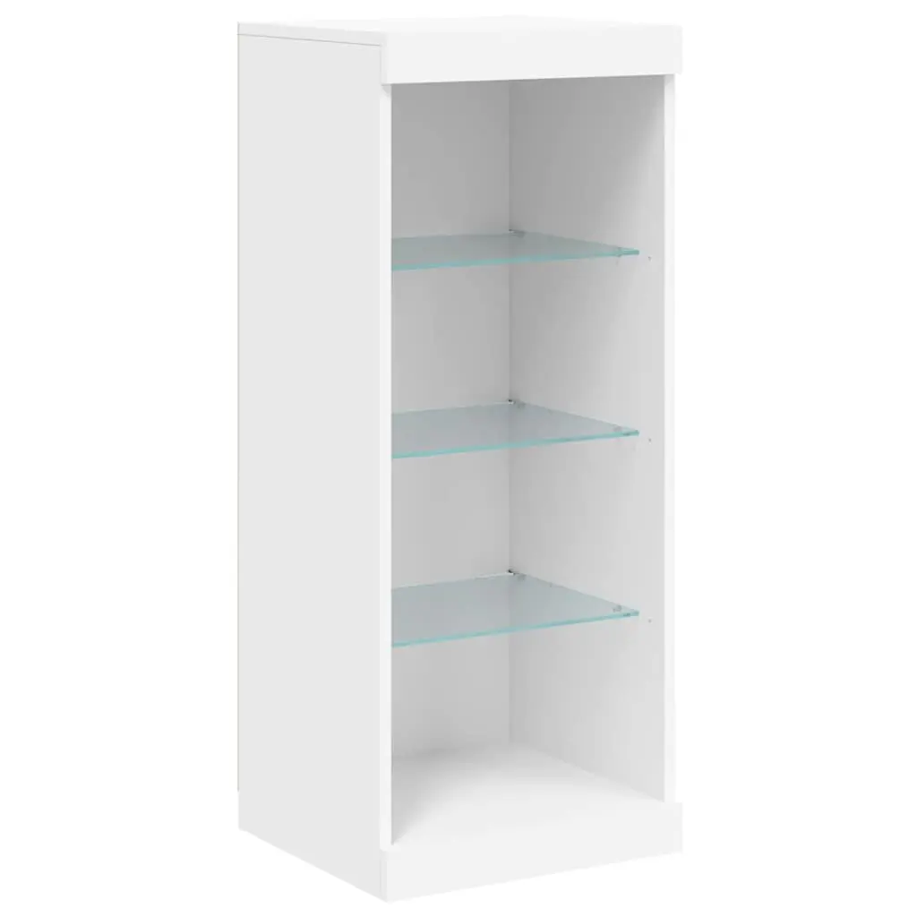 RGB LED White Sideboard Cabinet with Ample Storage