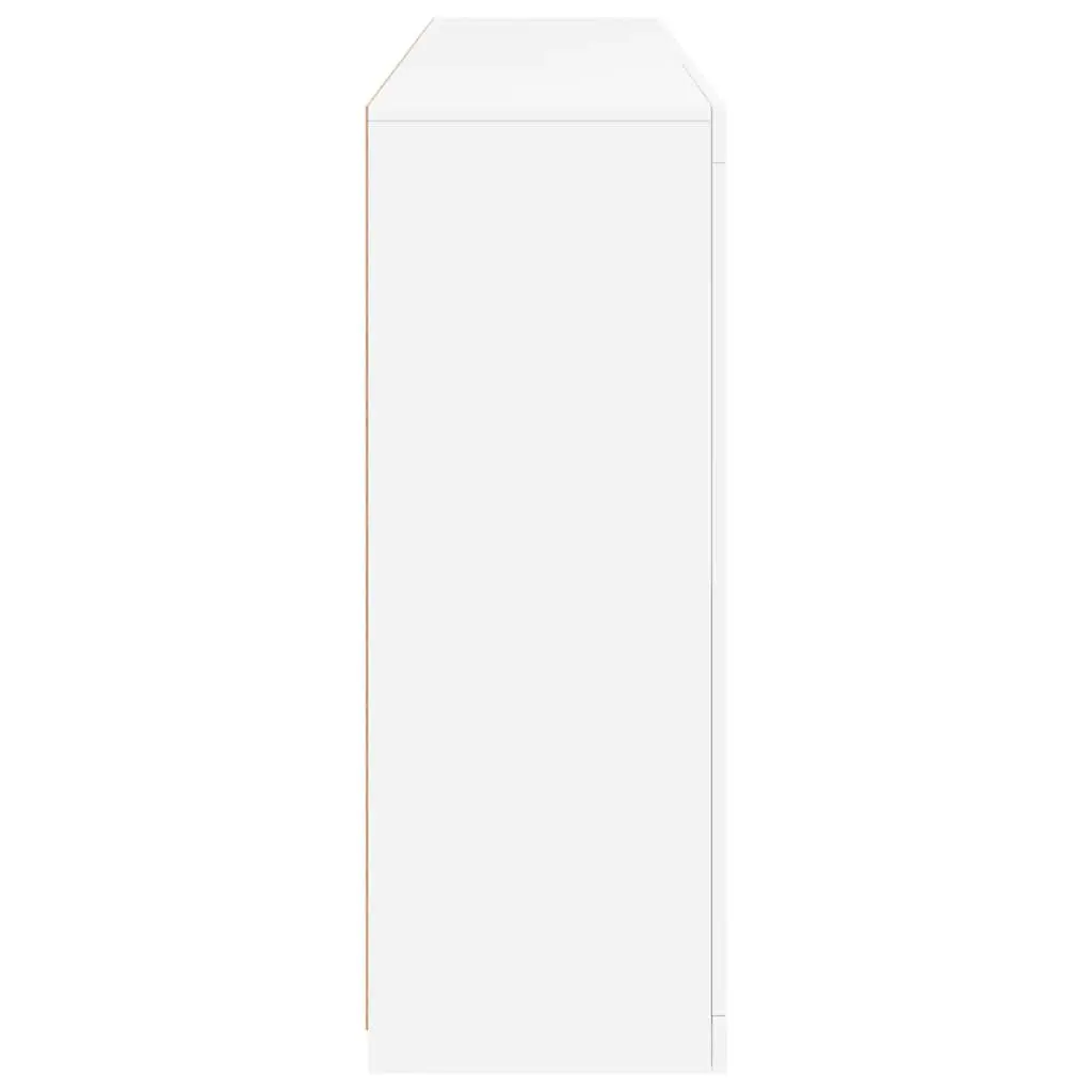 RGB LED White Sideboard Cabinet with Ample Storage