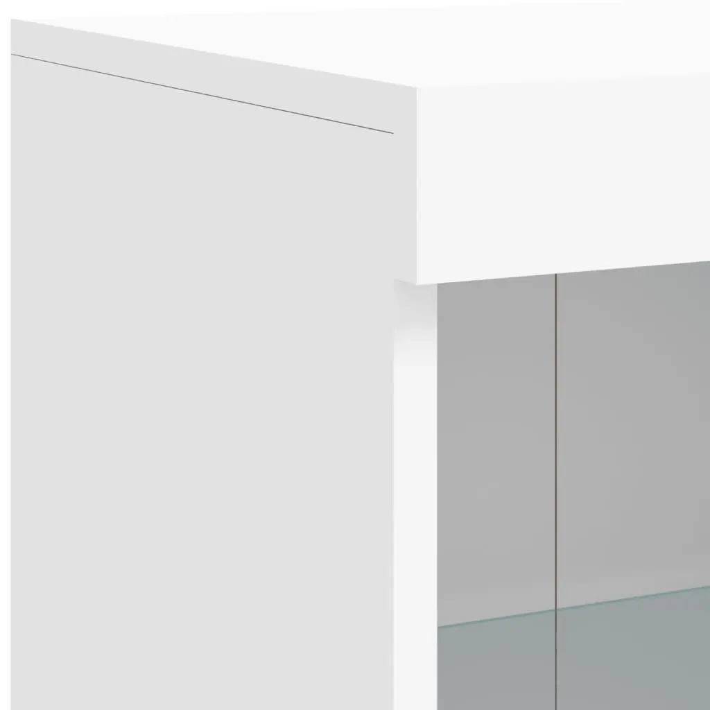 White Sideboard Cabinet with RGB LED Lighting