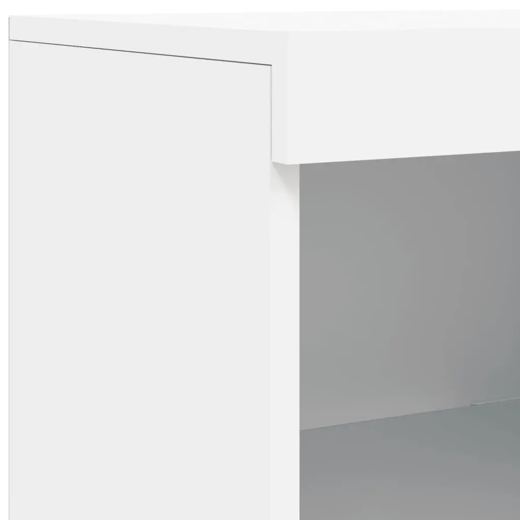 White Sideboard Cabinet with RGB LED Lighting