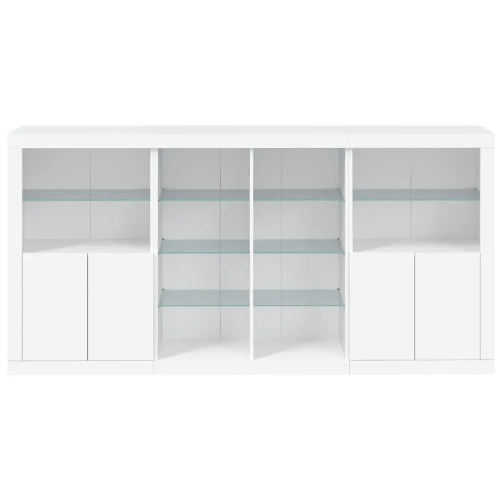 White Sideboard Cabinet with RGB LED Lighting