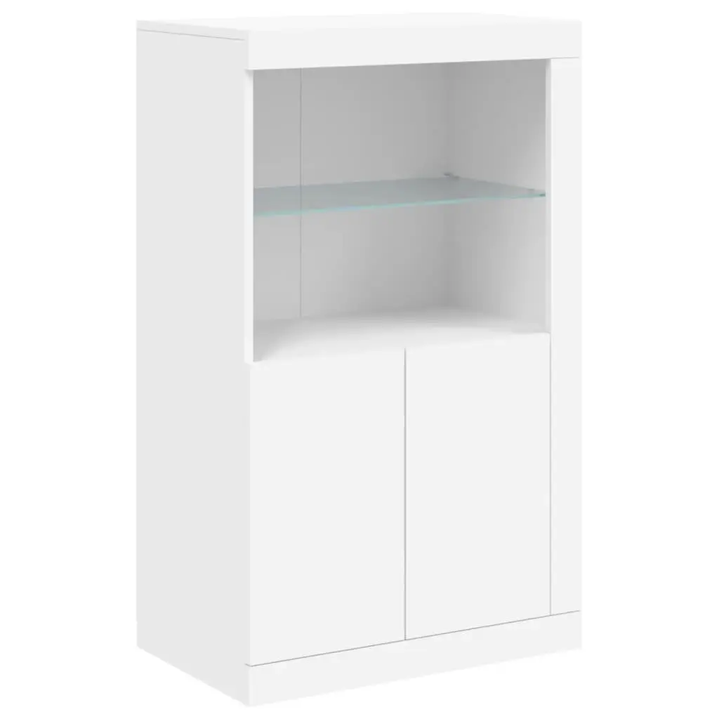 White Sideboard Cabinet with RGB LED Lighting