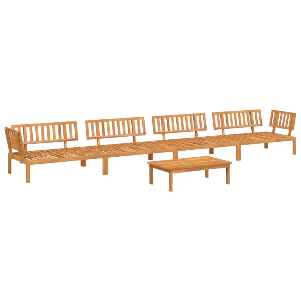 5 Piece Acacia Wood Garden Sofa Set