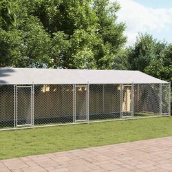 Heavy-Duty Dog Cage Outdoor Kennel with Roof
