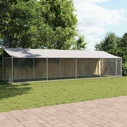 Premium Outdoor Dog Cage with Roof and Lockable Door