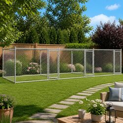 High-Quality Grey Outdoor Dog Cage 6x2x1.5m