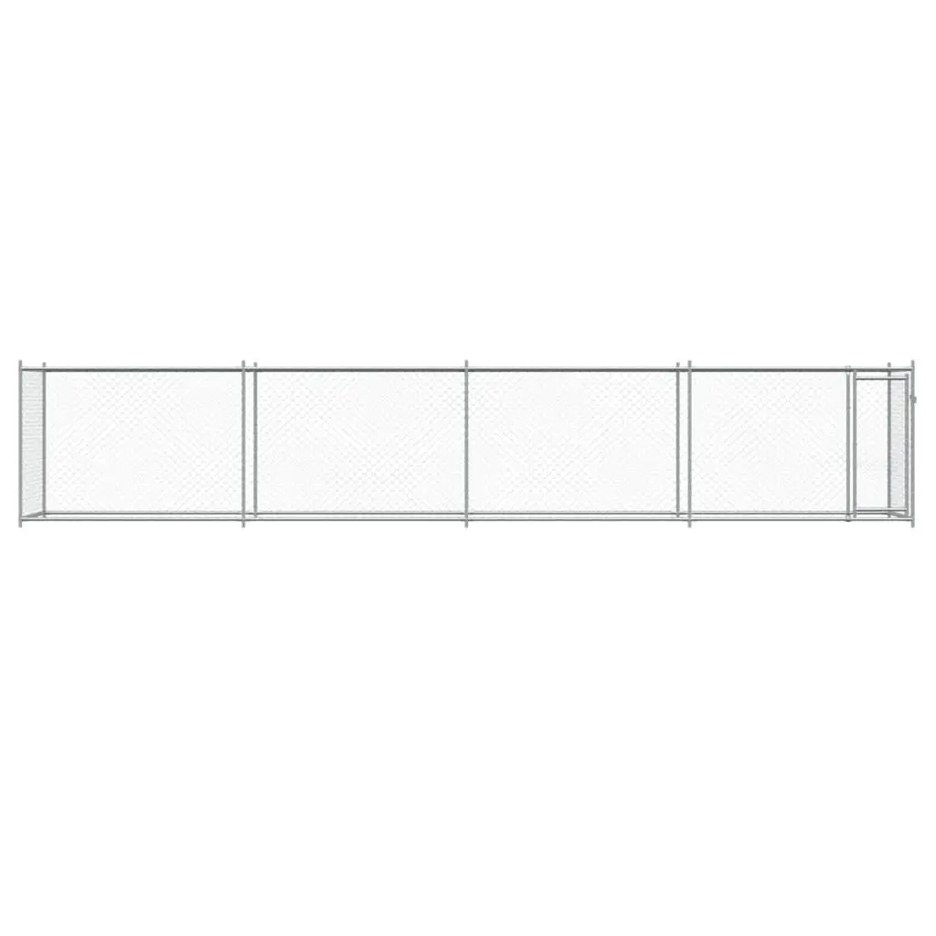 Grey Outdoor Dog Cage with Lockable Door