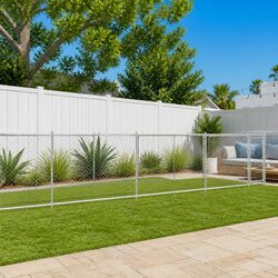 Outdoor Dog Cage Kennel Run in Grey Steel