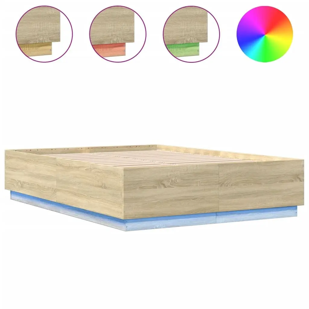 Bed Frame Engineered Wood 150x200cm Brown