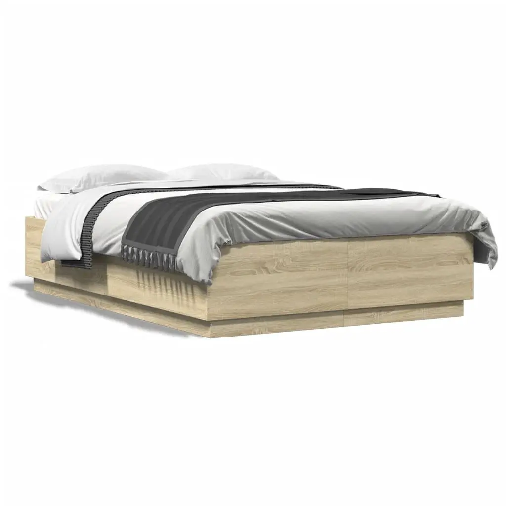 Bed Frame Engineered Wood 150x200cm Brown