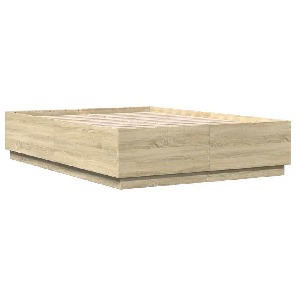 Bed Frame Engineered Wood 150x200cm Brown