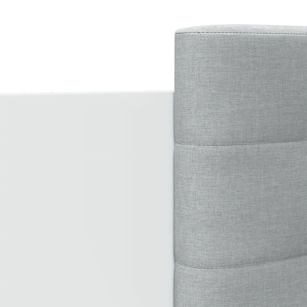 White Bed Frame 90x190 cm with Headboard