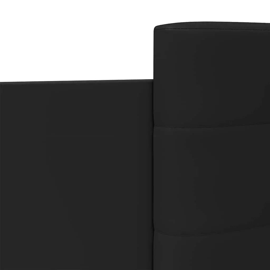 Black Bed Frame with Headboard 90x190 cm