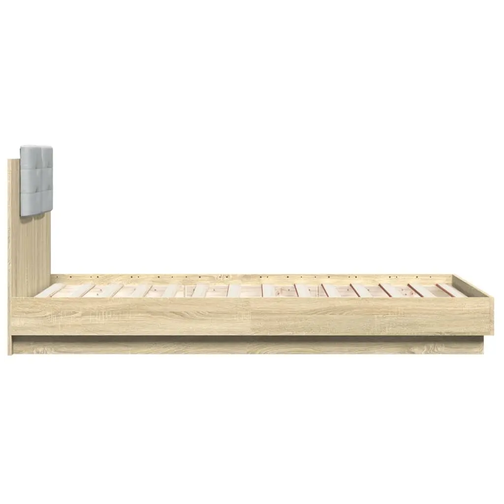 Bed Frame with Headboard in Sonoma Oak 90x190 cm