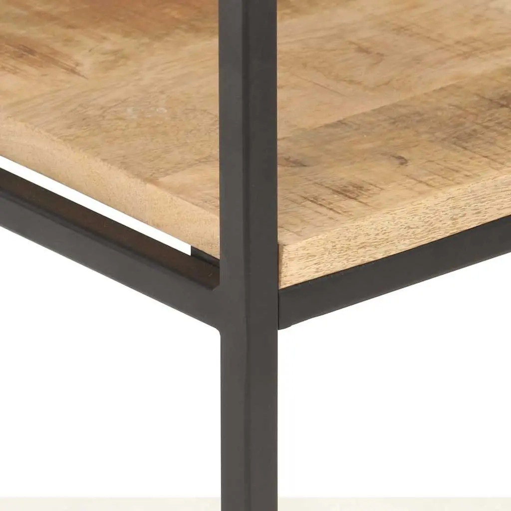 Bookcase Rough Mango Wood 80x30x180 cm Brown