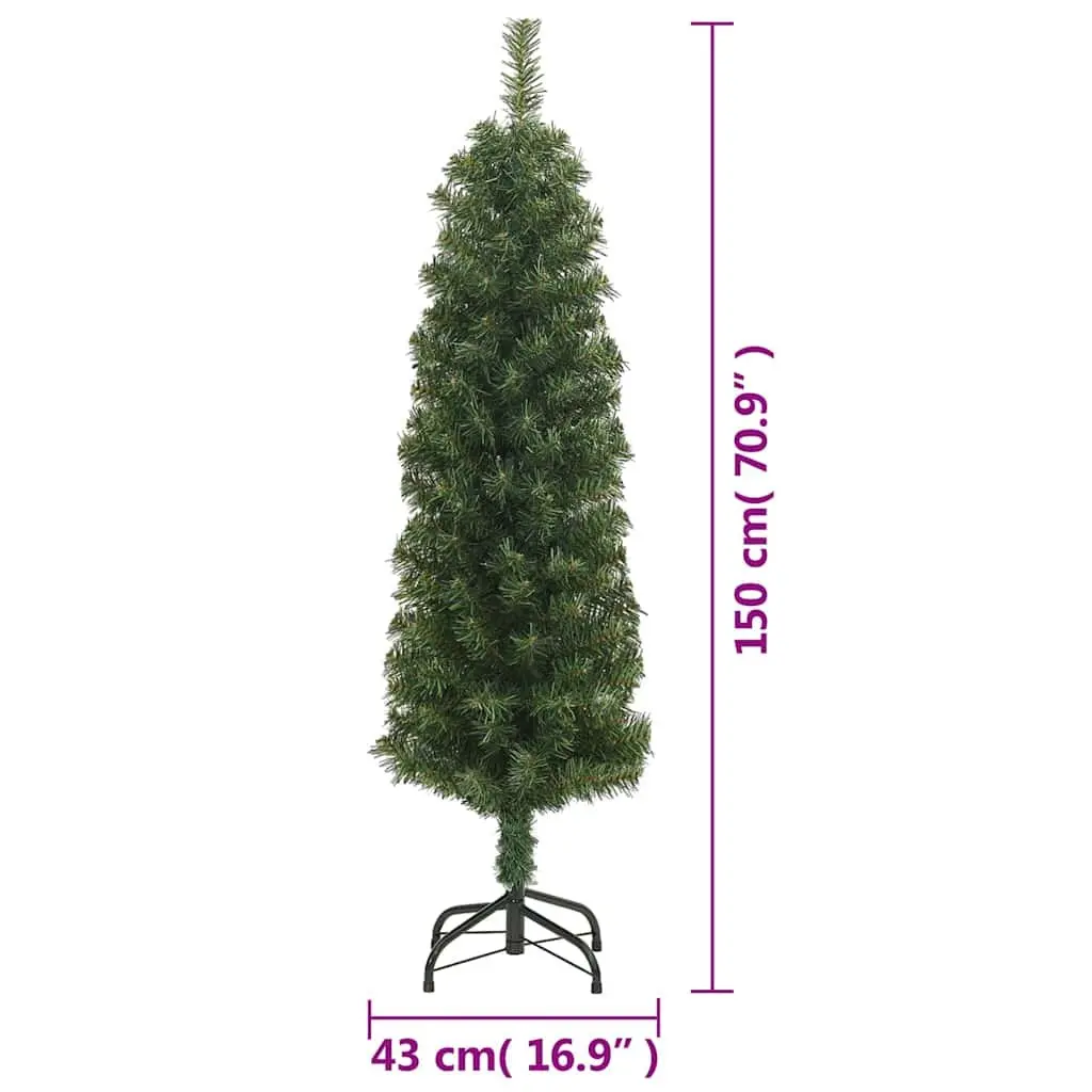 Slim Artificial Christmas Tree 150cm for Decor