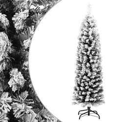 150cm Slim Flocked Christmas Tree for Festive Decor