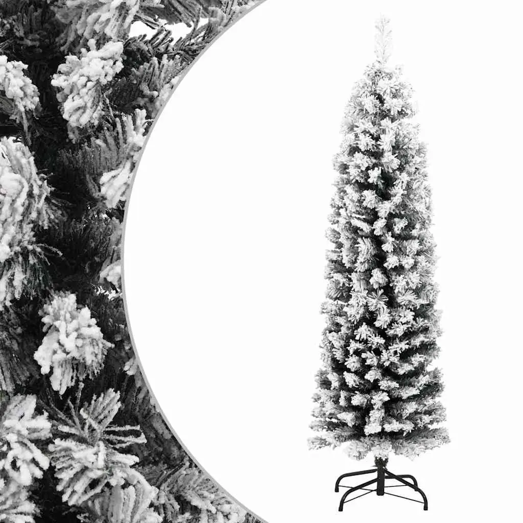 150cm Slim Flocked Christmas Tree for Festive Decor