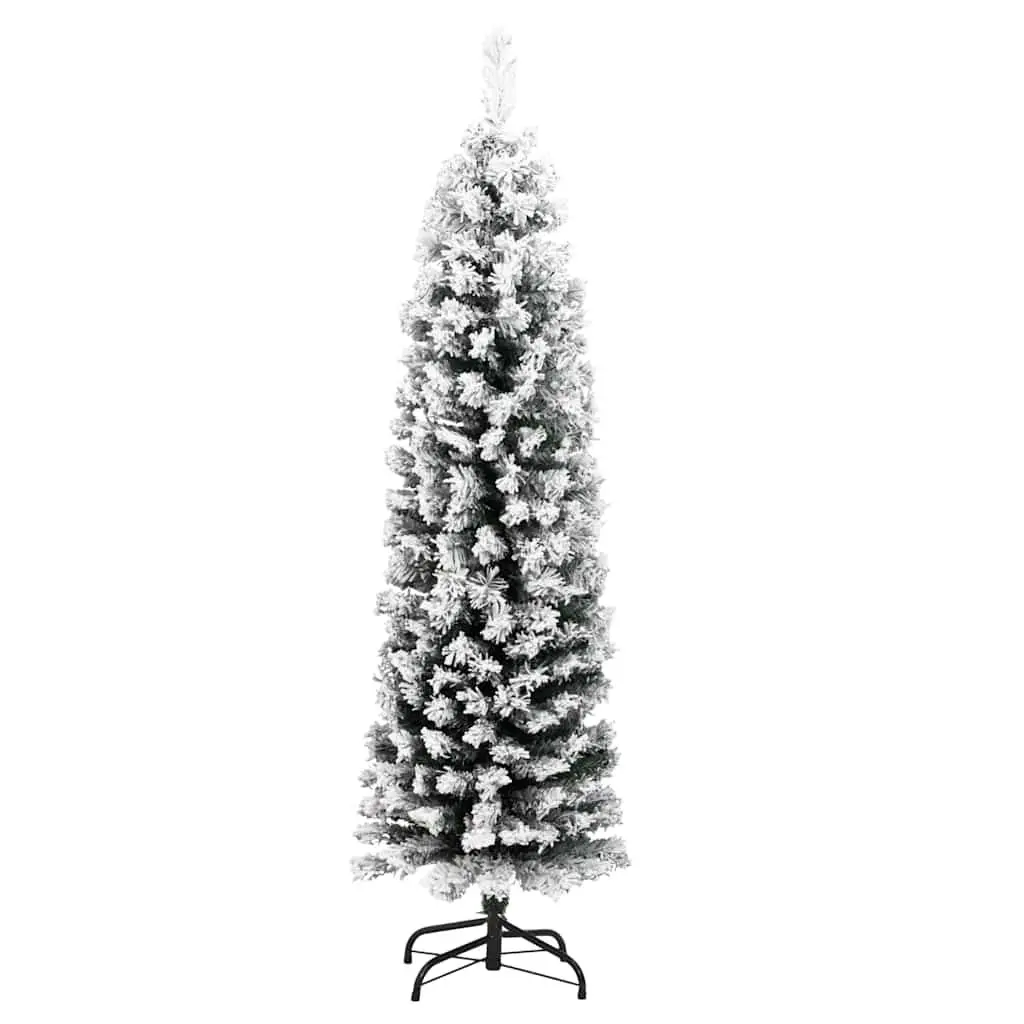 150cm Slim Flocked Christmas Tree for Festive Decor