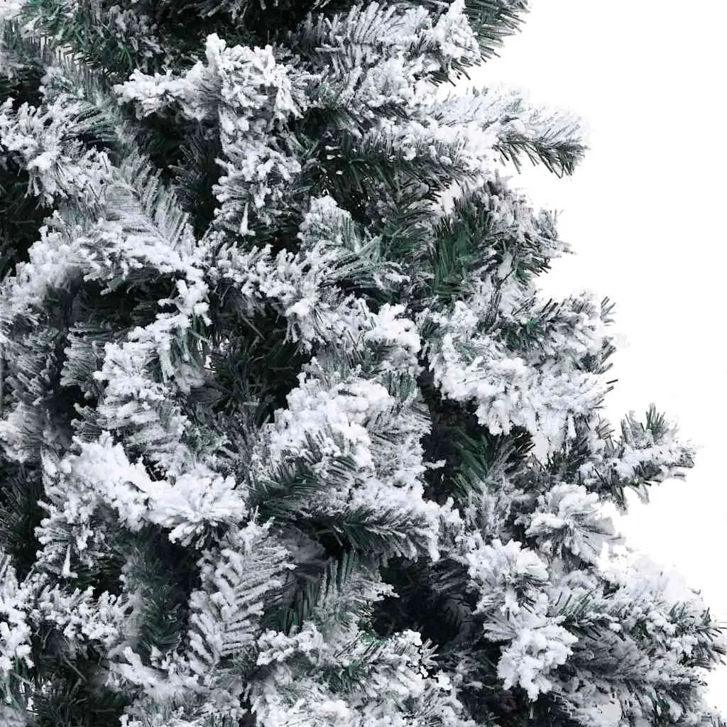 Artificial Christmas Tree PVC 150cm Green Flocked Snow Metal Stand