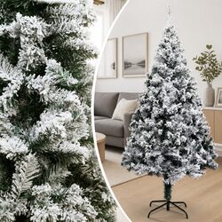 180cm Green Flocked Snow Artificial Christmas Tree
