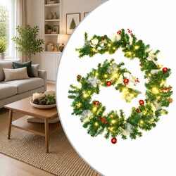 Stunning LED-Illuminated Christmas Garland 2.7m