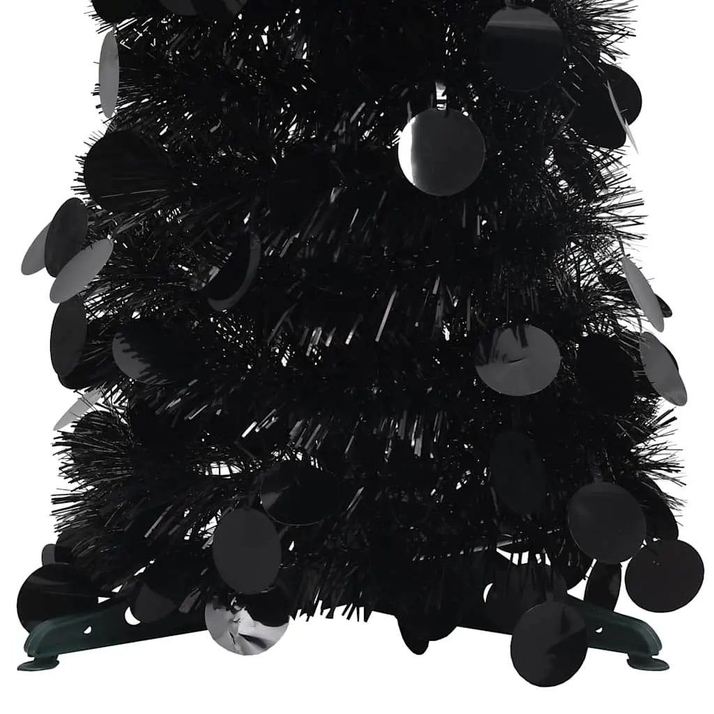 Pop-up Artificial Christmas Tree PET 120cm Black