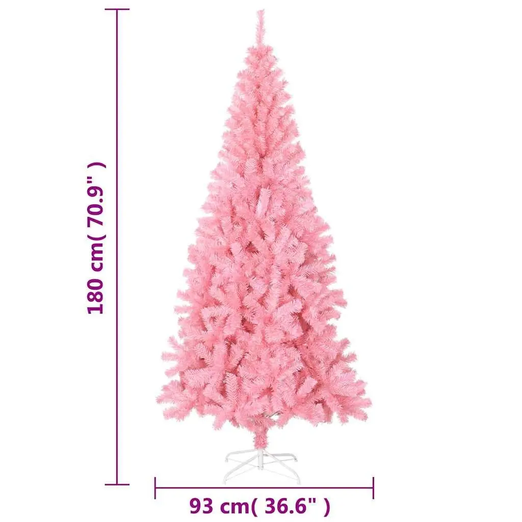 Artificial Christmas Tree 180cm Pink with Stand Indoor Outdoor Seasonal
