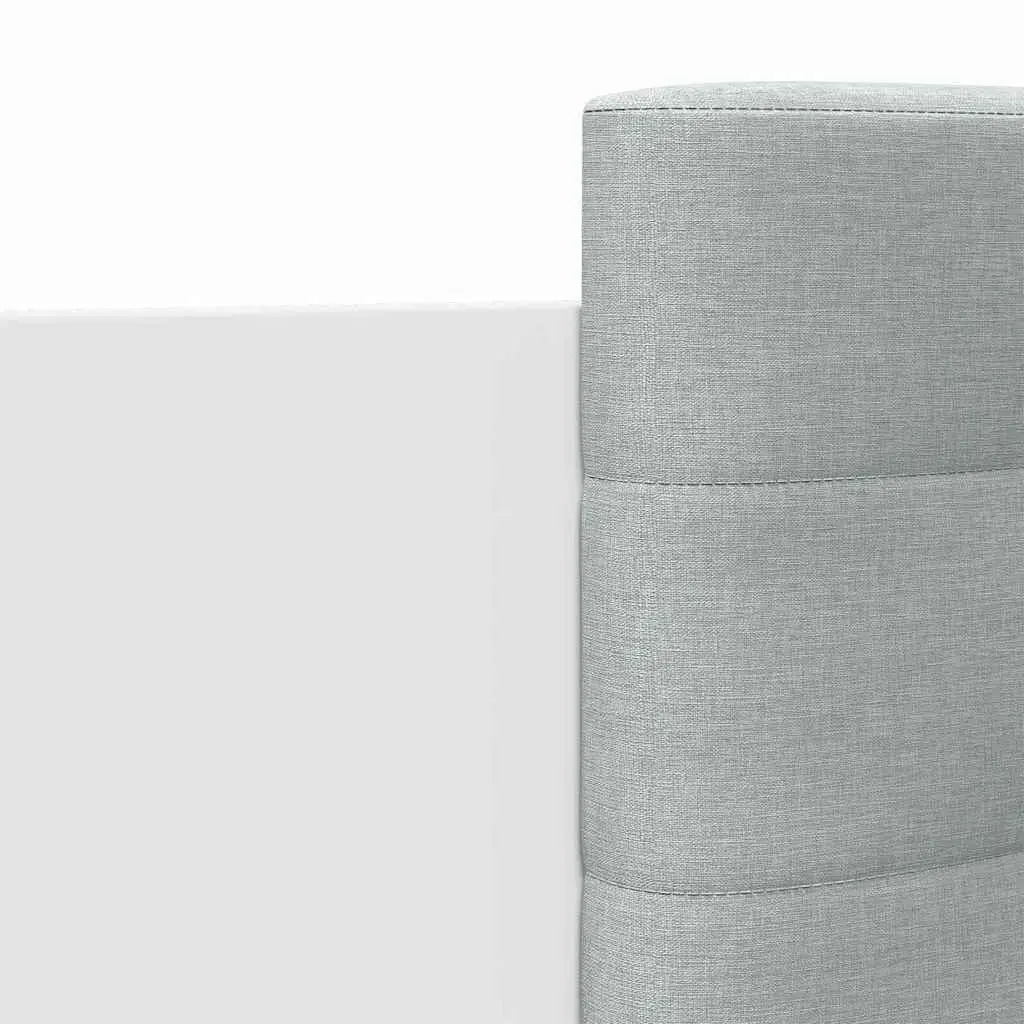 Bed Frame Engineered Wood 90x190 cm White RGB LED Lights Headboard