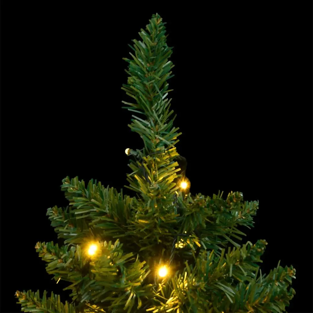 Artificial Christmas Tree Hinged 150cm Green Metal Stand 150 LEDs
