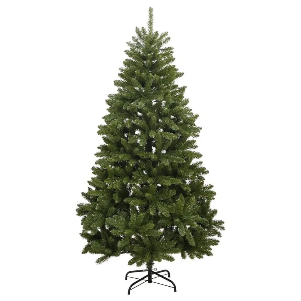 Artificial Christmas Tree Hinged 180cm Green Metal Stand 300 LED Lights