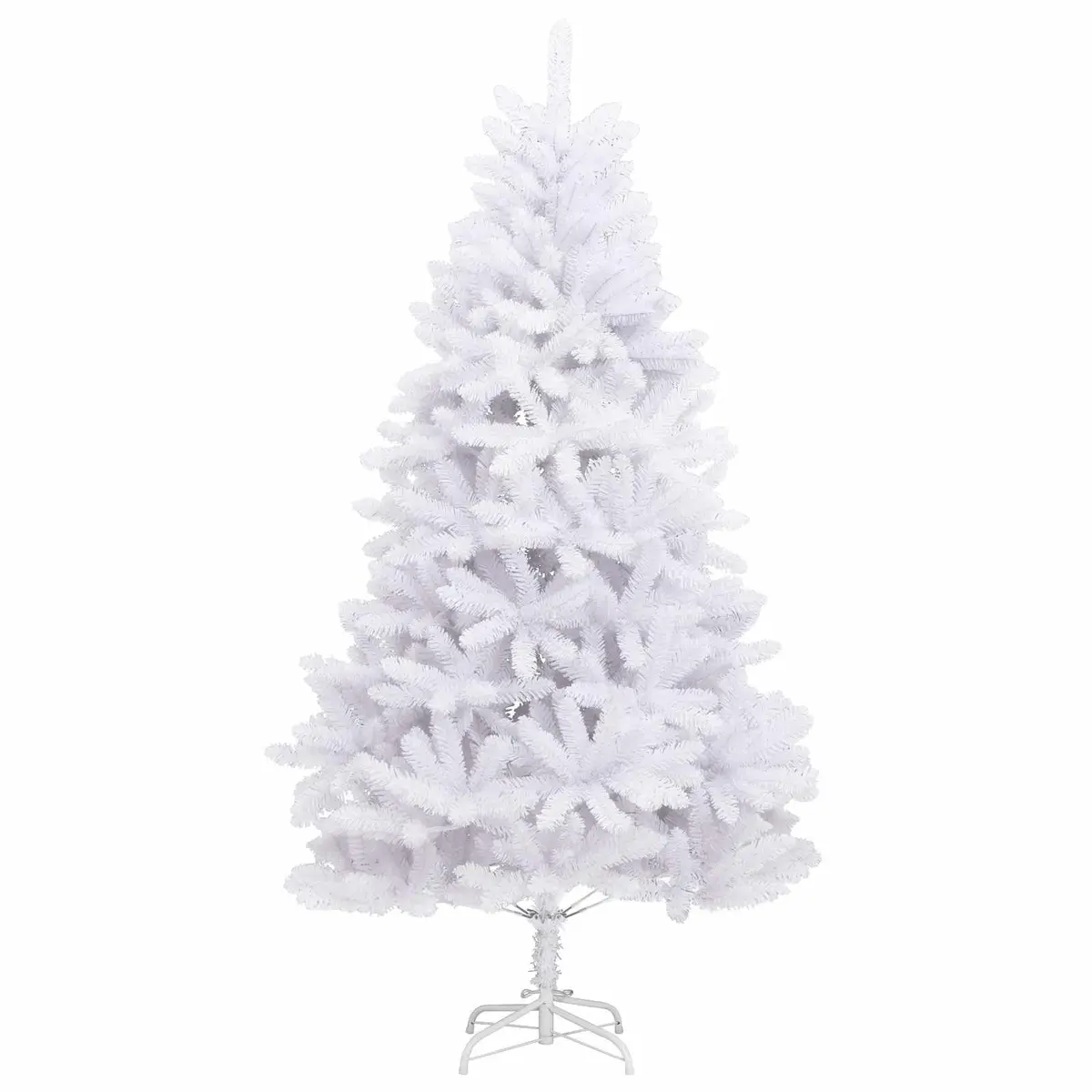 Artificial Christmas Tree PVC 180cm White Hinged Branches